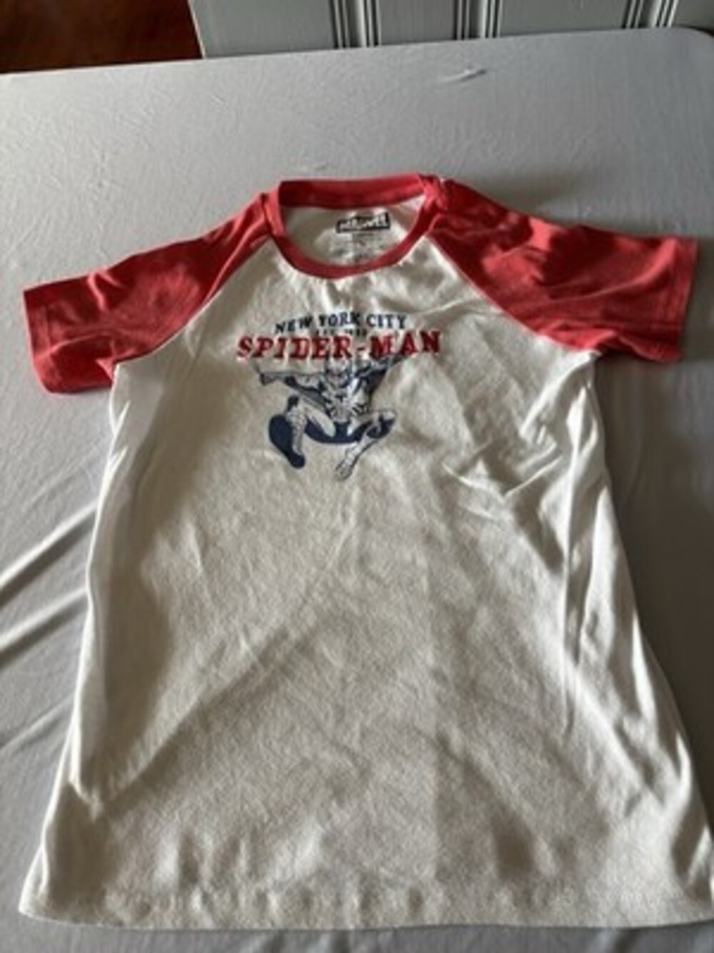 Kids Marvel Spider-Man NYC Raglan T Size XL Embroidered